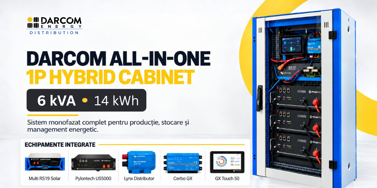 DARCOM ALL-IN-ONE 1P Hybrid Cabinet - sistem hibrid monofazat cu stocare