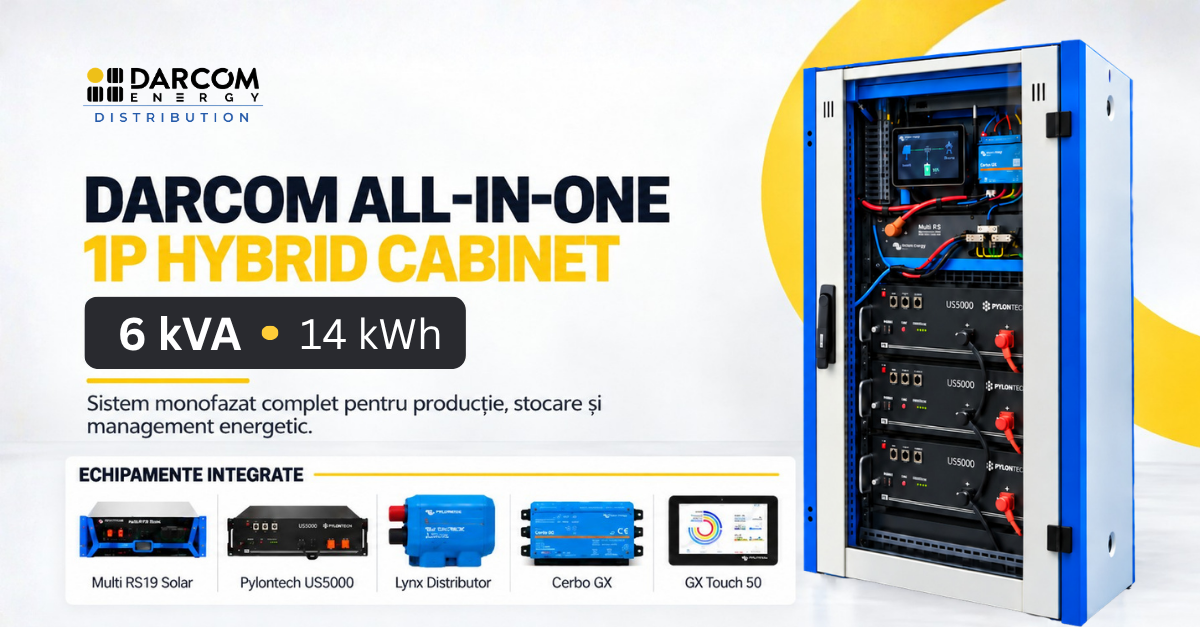 DARCOM ALL-IN-ONE 1P Hybrid Cabinet - sistem hibrid monofazat cu stocare