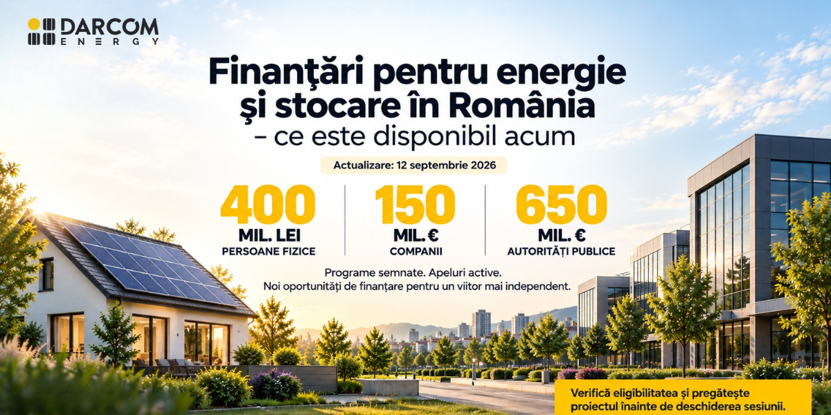 Finanțări pentru energie și stocare în România – ce este disponibil acum Finanțări pentru energie și stocare în România – ce este disponibil acum