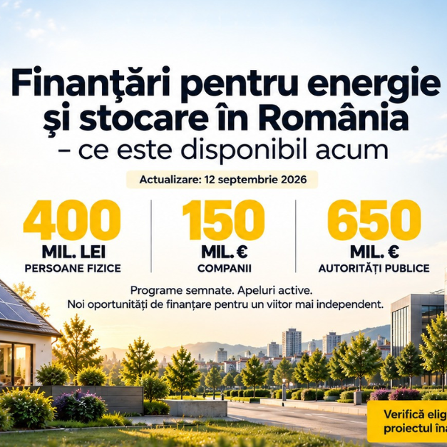 Finanțări pentru energie și stocare în România – ce este disponibil acum Finanțări pentru energie și stocare în România – ce este disponibil acum