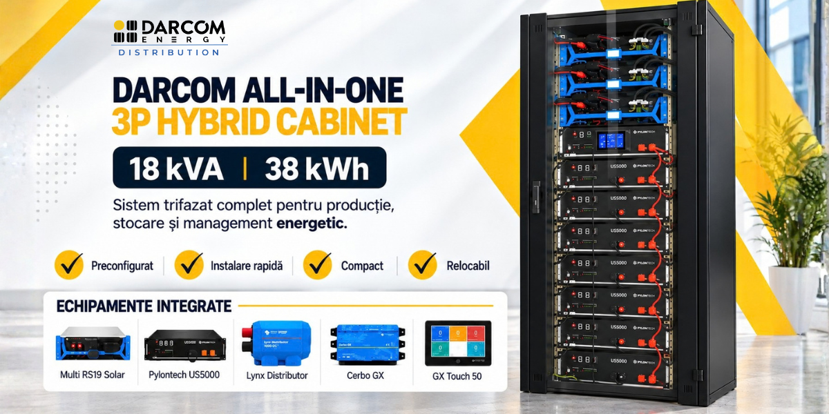 Sistem hibrid trifazat Darcom All-in-One 18 kVA Sistem hibrid trifazat Darcom All-in-One 18 kVA